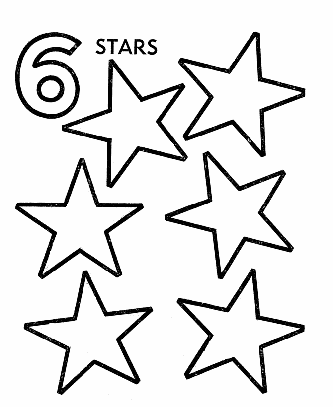 Counting objects Activity Sheet | Count the Six - Stars