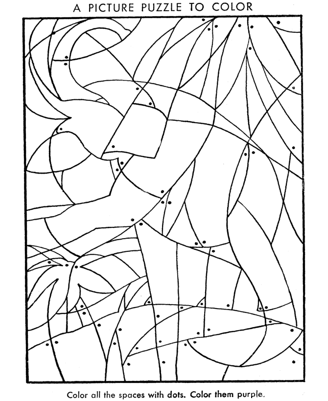 Hidden Picture Coloring Page | Swan