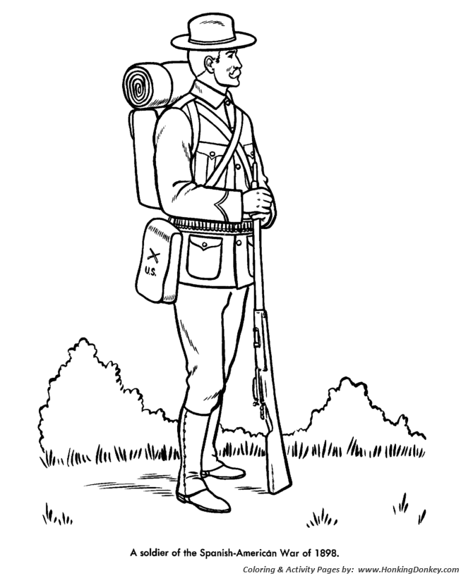 Armed Forces Day Coloring page | Spanish/American War