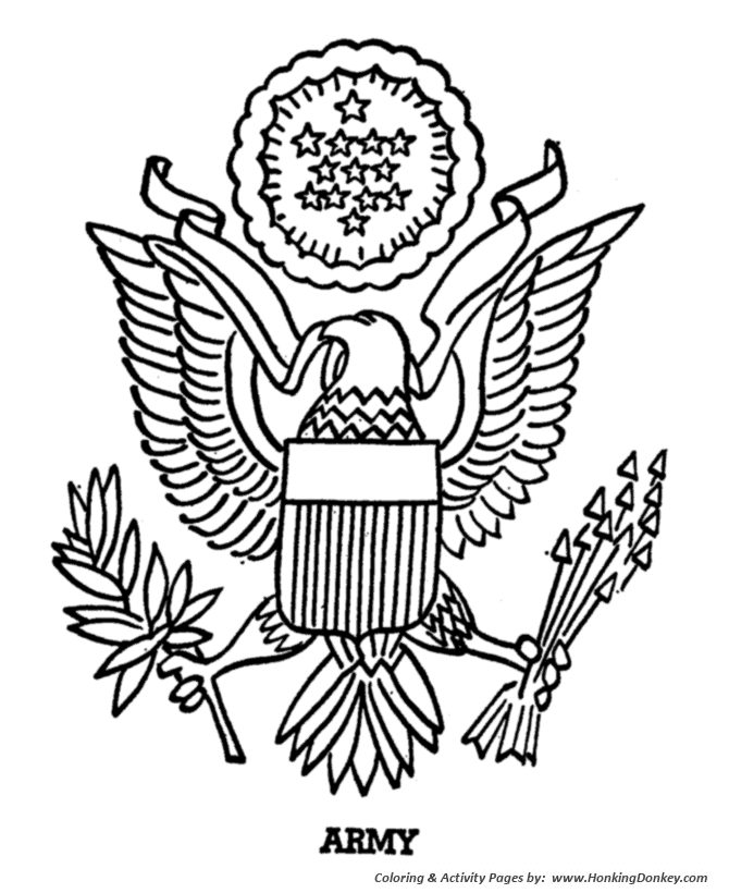 Armed Forces Day Coloring page | US Army Insigina