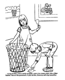 Earth Day Coloring Page - Cleanup 