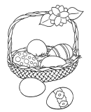 Easter Basket Coloring Page sheets