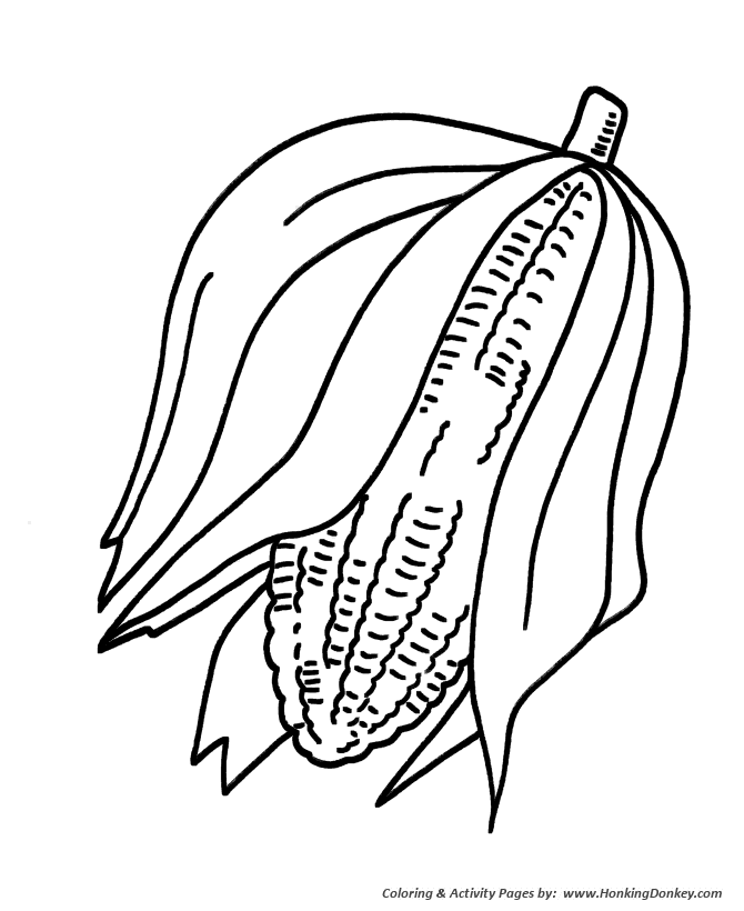 Simple Shapes Coloring pages | Ear of Corn