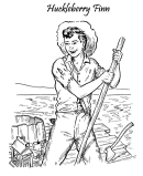Huckleberry Finn, Classic Story Coloring Pages