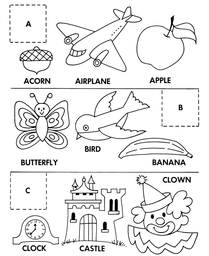 cut out coloring pages