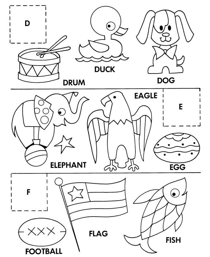 ABC Alphabet Matching Activity Sheet | Cut and paste D-E-F 