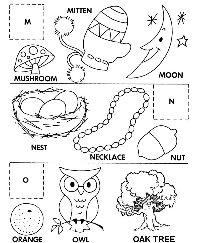 ABC Alphabet Matching Activity Sheet | Cut and paste M-N-O 