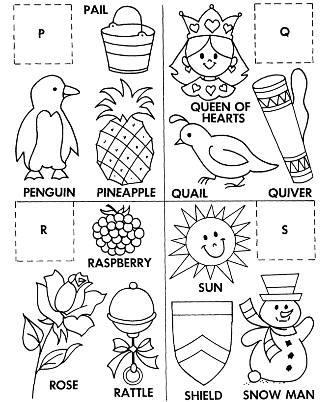 ABC Alphabet Matching Activity Sheet | Cut and paste P-Q-R-S 