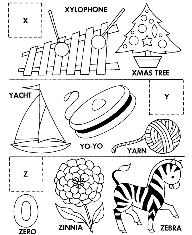 ABC Alphabet Matching Activity Sheet | Cut and paste X-Y-Z 