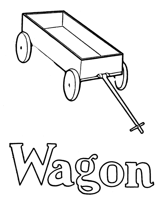 ABC Pre-K Coloring Activity Sheet | W is for Wagon 