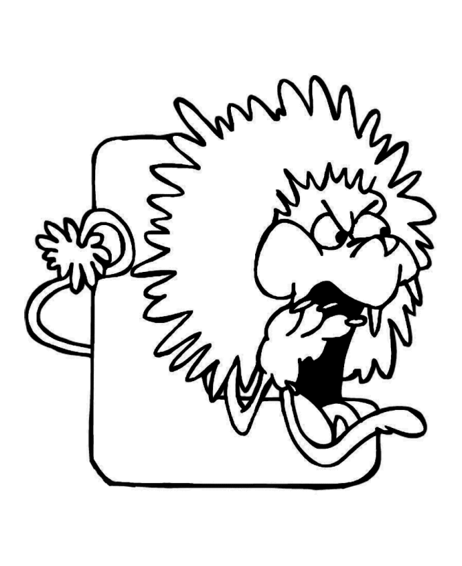 ABC Pre-K Coloring Activity Sheet | Letter L - Lion