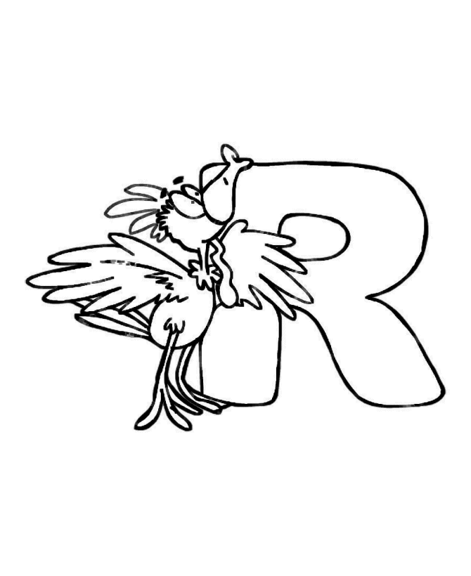 ABC Pre-K Coloring Activity Sheet | Letter R - Rooster