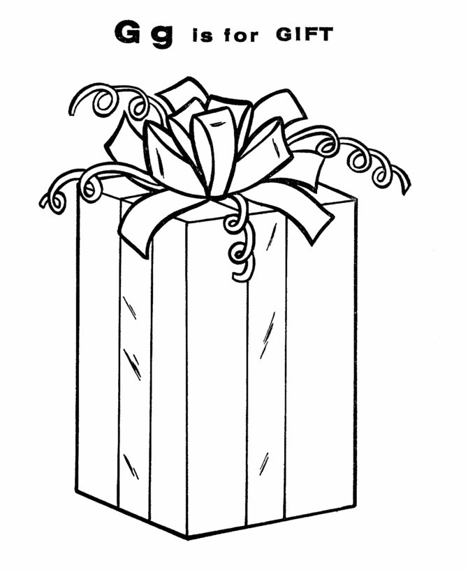 ABC Pre-K Coloring Activity Sheet | G is for Gift