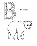 Animal ABC Coloring Pages 