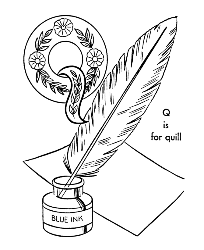 quill coloring pages - photo #4
