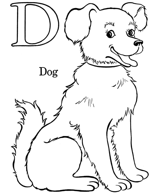 Farm Alphabet ABC Coloring page | Letter D