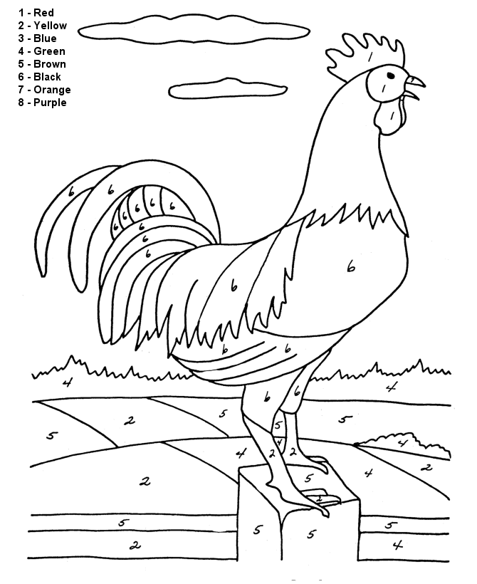 Color By Number, Free Coloring Pages