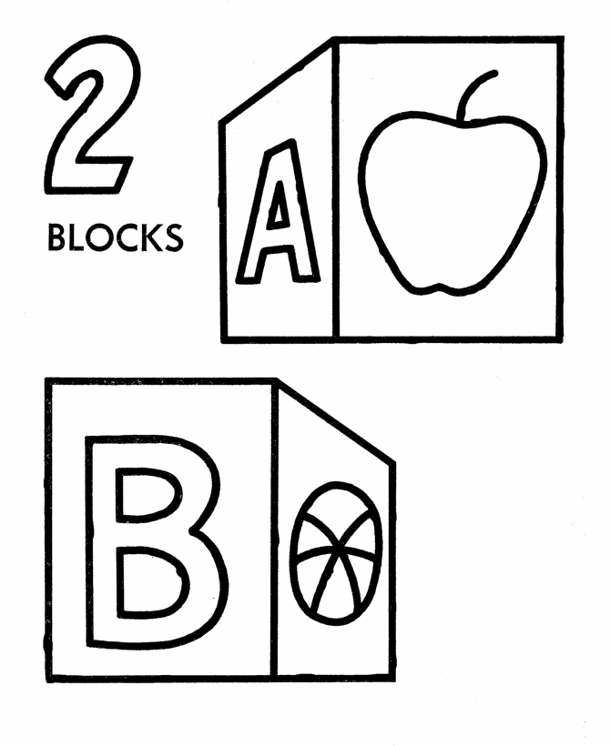 Counting objects Activity Sheet | Count the  Two - Blocks