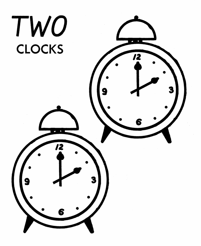Counting objects Activity Sheet | Count the Two - Clocks