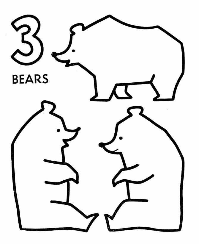 Counting objects Activity Sheet | Count the  Three - Bears