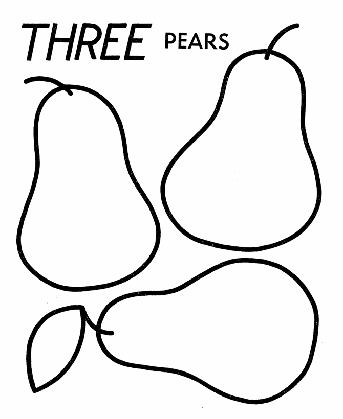 Counting objects Activity Sheet | Count the Three - Pears
