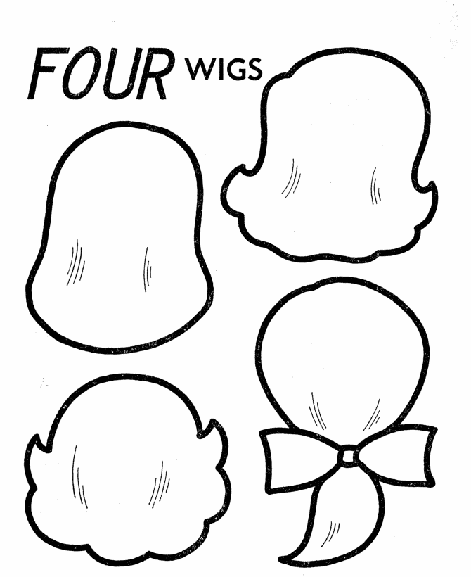 Counting objects Activity Sheet | Count the Four - Wigs