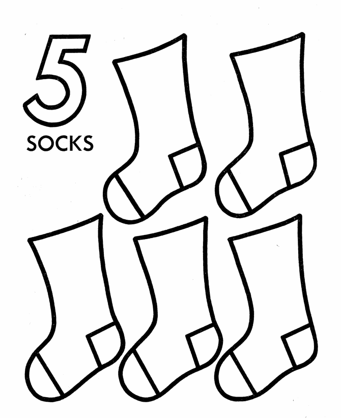 Counting objects Activity Sheet | Count the Five - Socks
