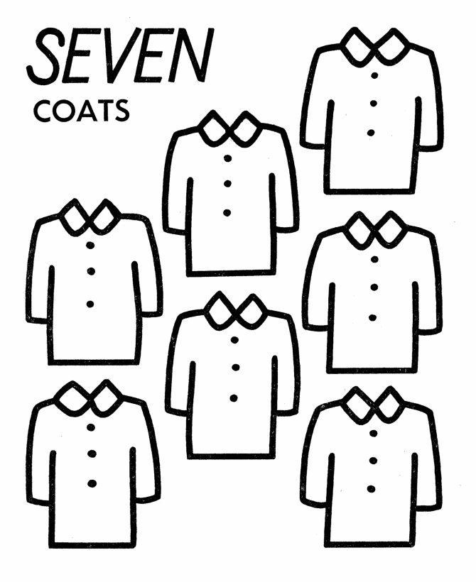 Counting objects Activity Sheet | Count the Seven - Coats