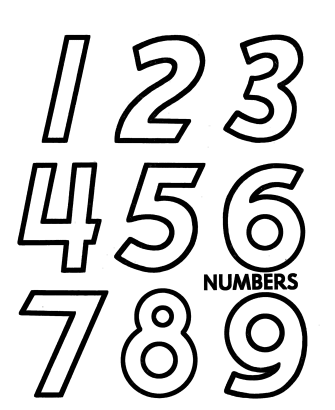 Counting objects Activity Sheet | Cut-out Numerals - Large Numbers  : 1 - 10