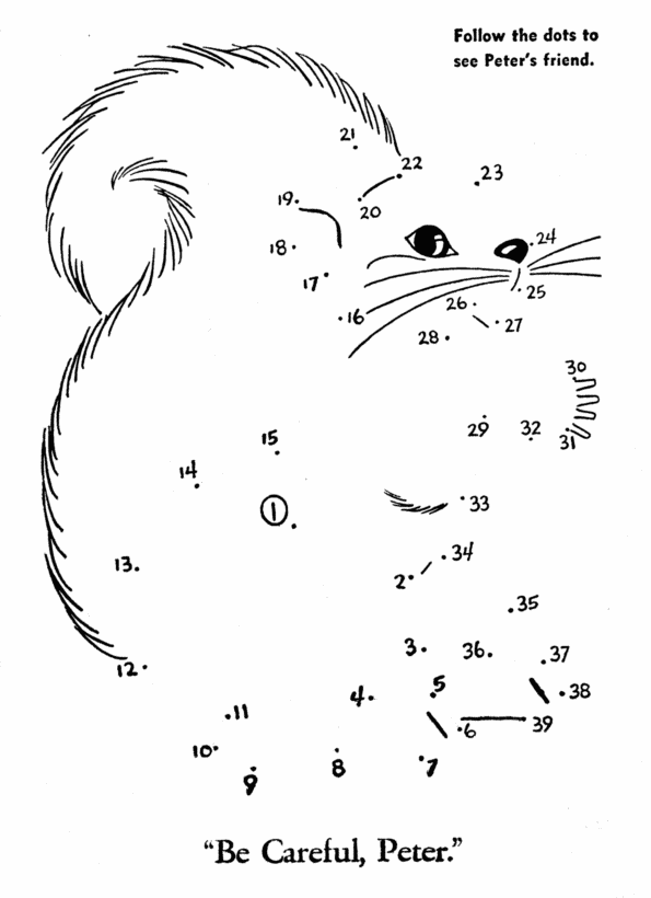 Dot-to-Dot Activity Page | bushy tail squirrel