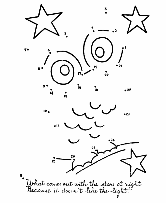 Dot-to-Dot Activity Page | Night Owl