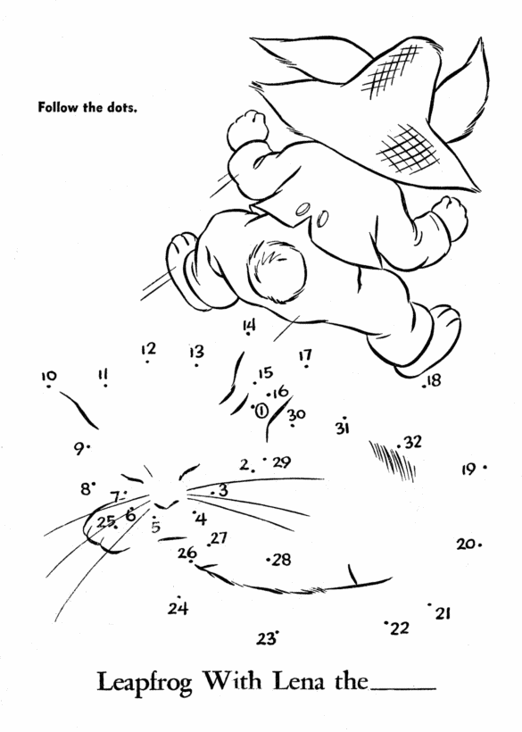 Dot-to-Dot Activity Page | Pete Cottontail and a CAT