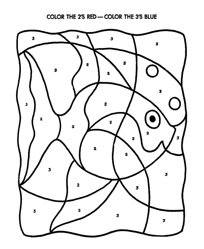 Hidden Picture Coloring Page | Fish