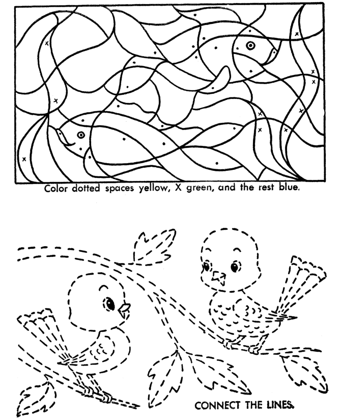 Hidden Picture Coloring Page | Tropical Fish