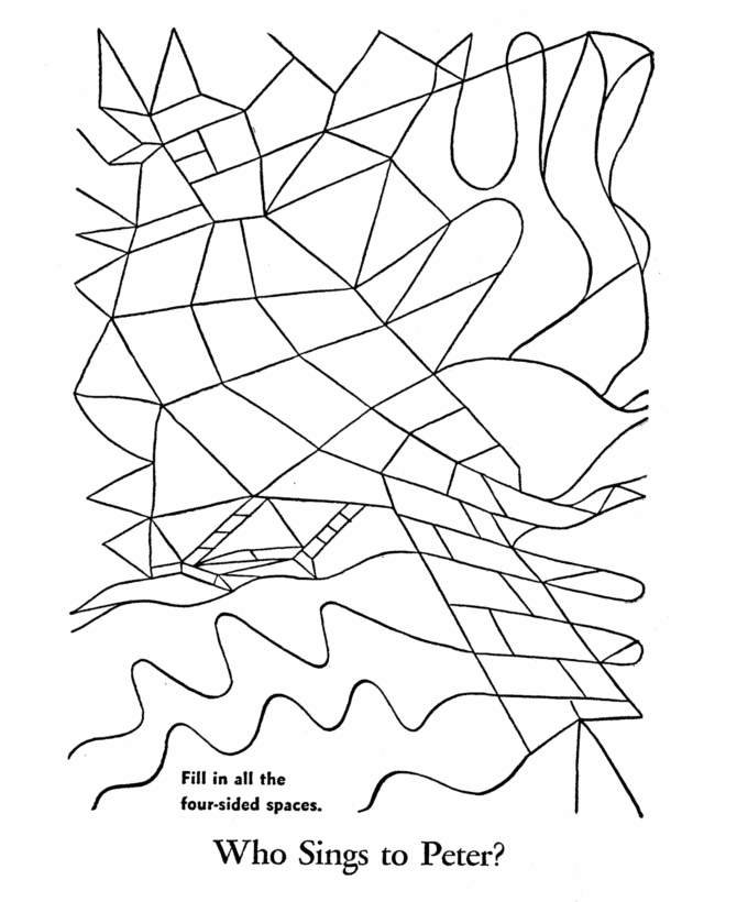 Hidden Picture Coloring Page | Bird