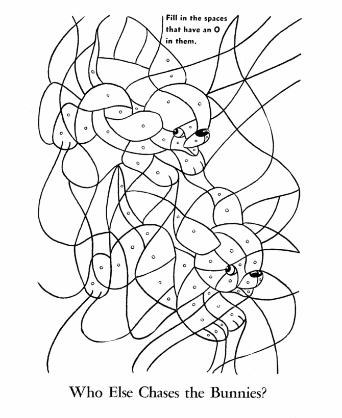 Hidden Picture Coloring Page | Puppies