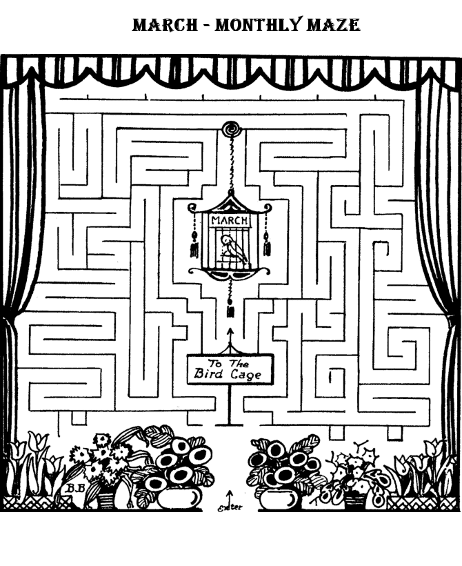 Monthly Maze Activity Sheet | March Maze