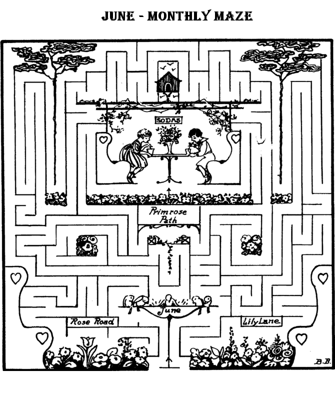 Monthly Maze Activity Sheet | June Maze