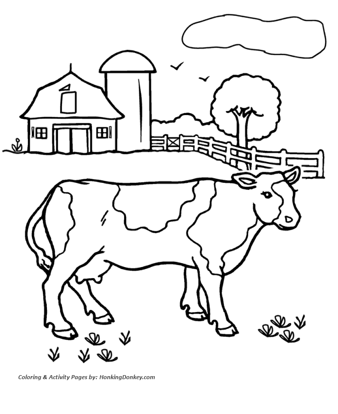Cow Coloring page | Farm Cow