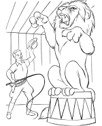 Lion Circus Coloring Page