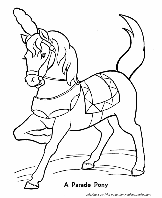 Circus Horses Coloring page | Parade Pony