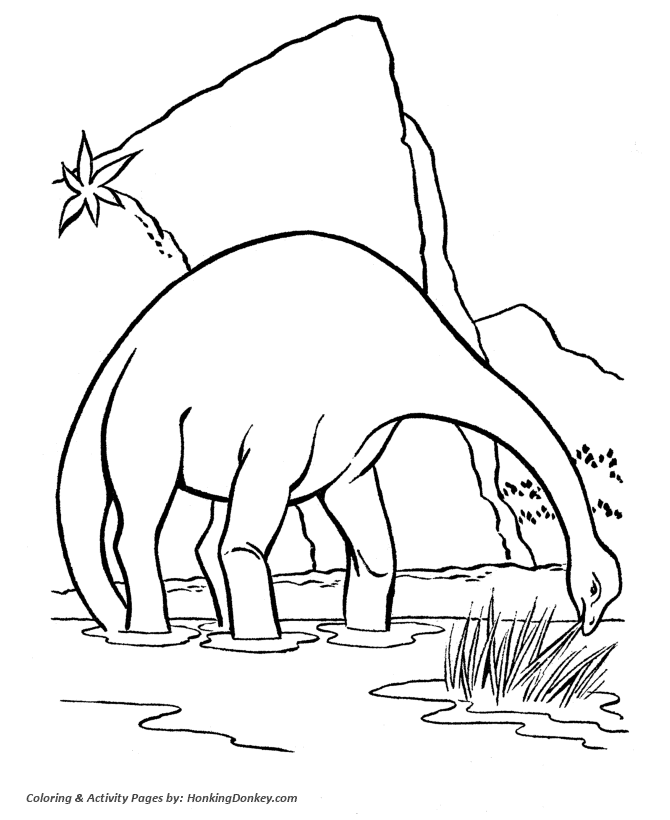 Brontosaurus or Apatosaurus - Dinosaur Coloring page