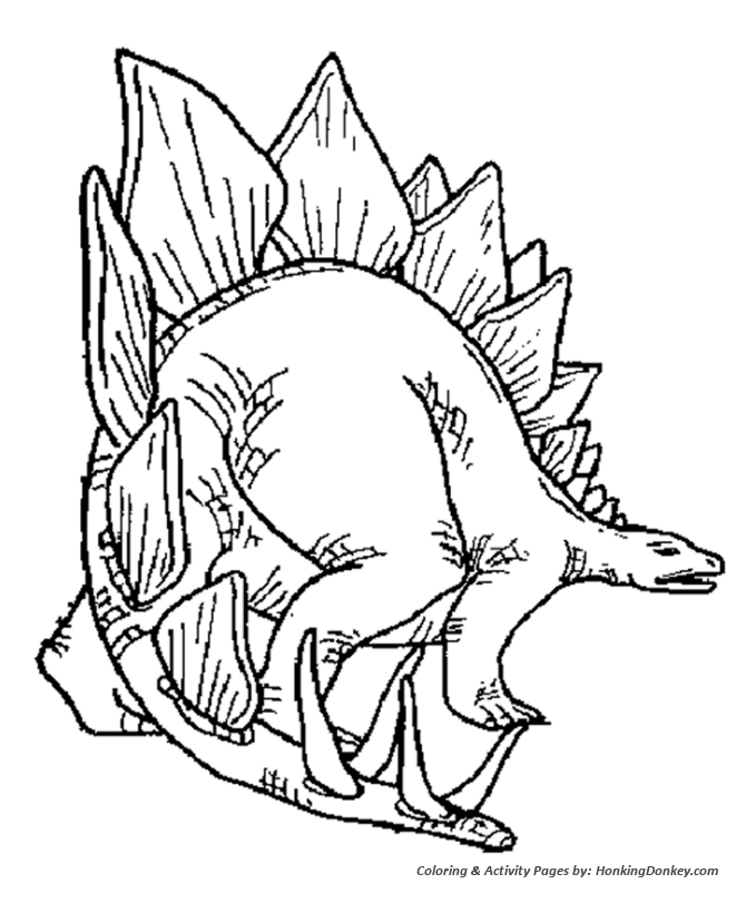 Dinosaur Coloring Pages | Free Stegosaurus coloring page sheet and kids