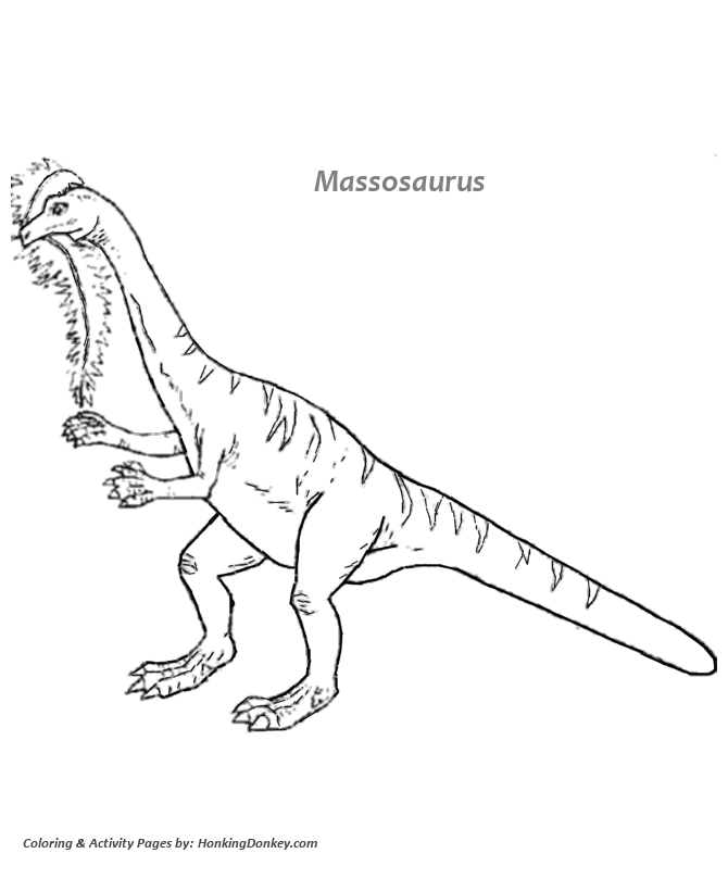 Massosaurus - Dinosaur Coloring page