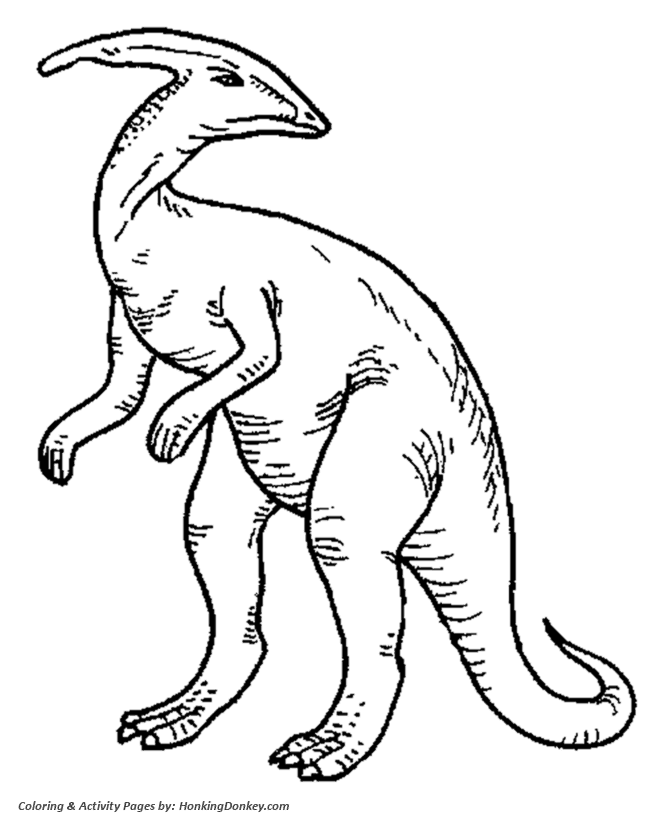 Parasaur - Dinosaur Coloring page