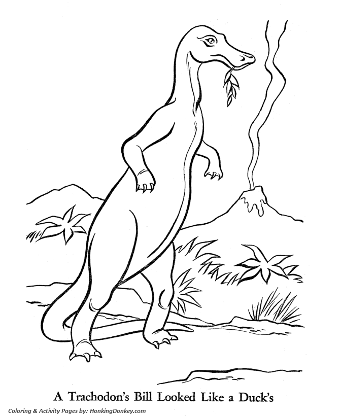 Trachodon - Dinosaur Coloring page