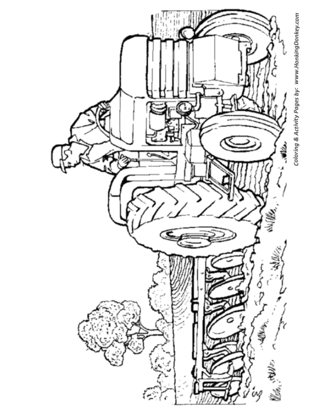 john deere tractor coloring pages free