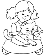 caring for pets coloring pages