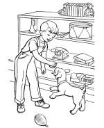 Pet Dog Coloring Page