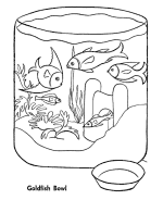 Pet fish Coloring Page